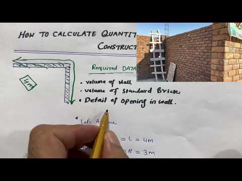 How to calculate quantity of Bricks in House Construction?