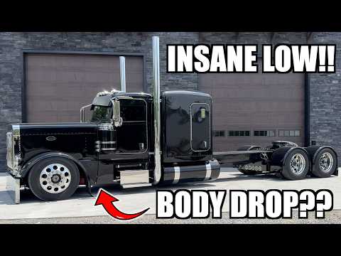 WILD BODY DROP Kit on My Peterbilt 389!! This is INSANE LOW!!