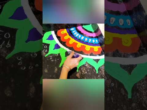 Rangoli Design/ DEEPAWALI Rangoli/ Laxmi Maa Charan Rangoli #shorts #rangoli #trending #ytshorts