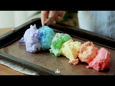 [SUB]🌈무지개 구름빵 만들기~*(+망함주의)⛈(Rainbow Cloud Bread)/REAL SOUND : 초의 데일리쿡