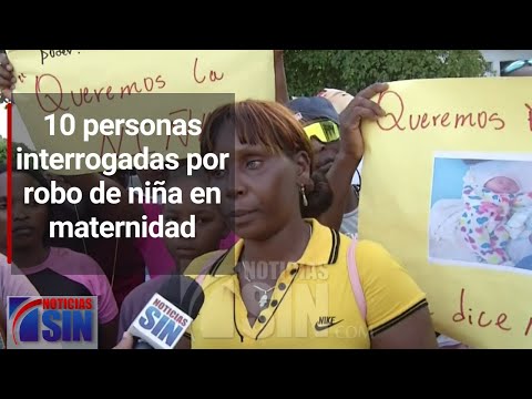 10 personas interrogadas por robo de niña en maternidad