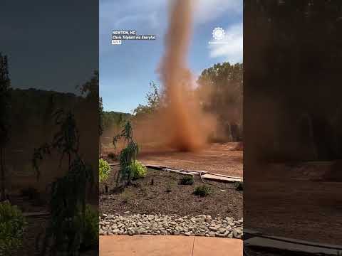 "Red Clay" Dust Devil Twirls in North Carolina