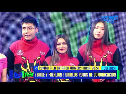 Los ´Diablos Rojos de Comunicación´ se presentan en la Entrada Folclórica Universitaria 2024