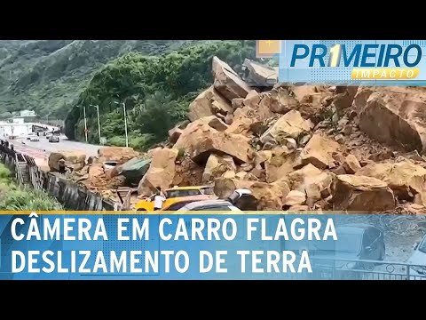 Deslizamento de terra atinge carros em Taiwan | Primeiro Impacto (04/06/24)