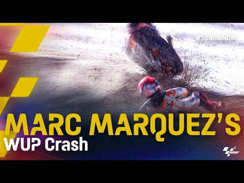 Marc Marquez's crash during WUP | 2021 #SpanishGP