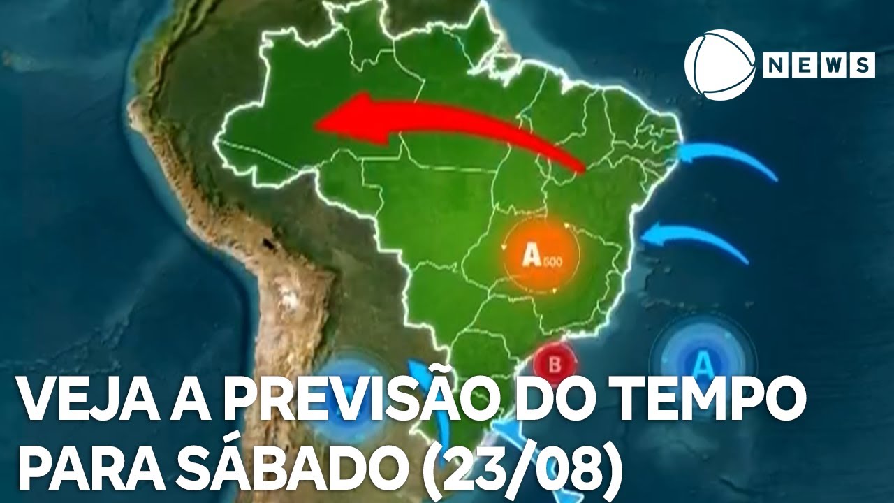 Confira a previsão do tempo para sábado (23/08)