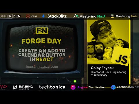 Frontend Nation Forge 2024: Create an Add to Calendar Button in React with Colby Fayock (Pt 2)