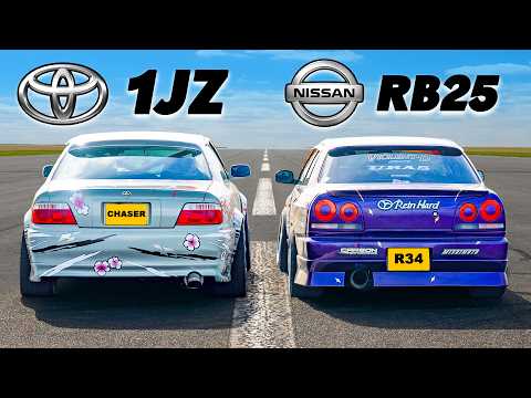 Ultimate Drag Race: Toyota Chaser vs. R34 Skyline Showdown