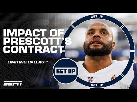 Is Dak Prescott's contract situation LIMITING the Dallas Cowboys in free agency? | Get Up video clip