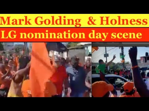 PNP Mark Golding & JLP Andrew Holness on Local Gov't nomination day scene