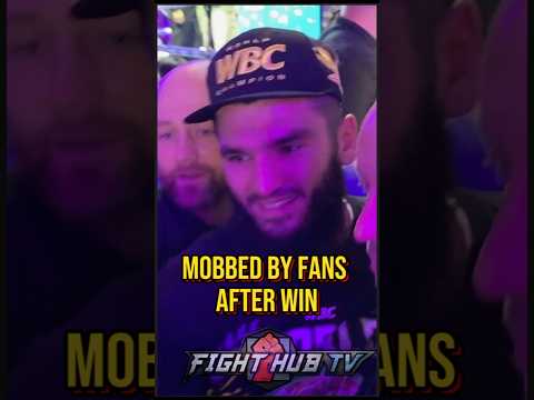 Artur Beterbiev mobbed after undisputed win vs Dmitry Bivol!