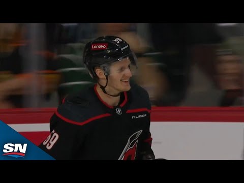 Jake Guentzel Roofs His First Goal With Hurricanes vs. Senators