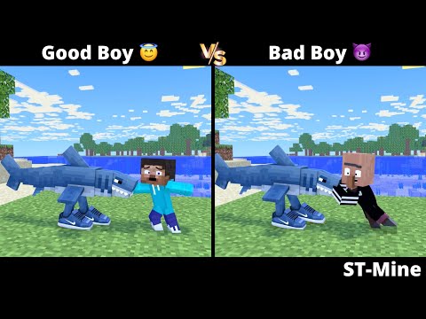 Baby Steve 😇 VS 😈 Bad Villager. Live 2026 #minecraftanimation #shorts @ST-Mine