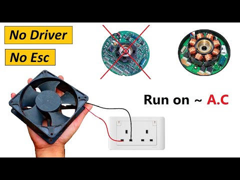 12V DC Motor to AC Brushless Motor from CPU Cooling Fan - BLDC to AC Motor