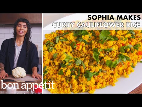 Sophia Makes Curry Cauliflower Rice | From the Home Kitchen | Bon Appétit