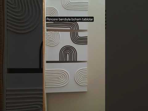 Pencere bandıyla dokulu tablolar #kendinyap #diy #art #gift #pencere