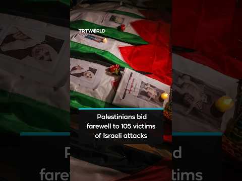 Gaza holds funeral for 105 Palestinians recovered from rubble after nearly 3 years