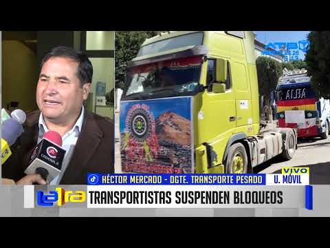 Transporte Pesado suspende bloqueos