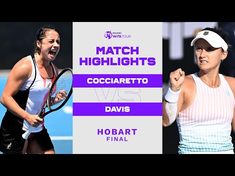 Lauren Davis vs. Elisabetta Cocciaretto | 2023 Hobart International | WTA Match Highlights