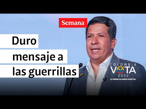 Rodrigo Lara Sánchez avisa a disidencias de Farc y al ELN: mandó duro mensaje | Elecciones 2022