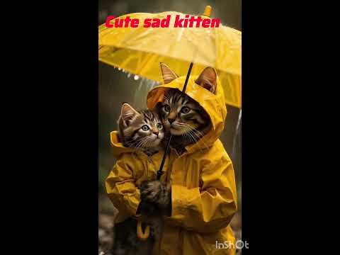 sad but cute kitten
