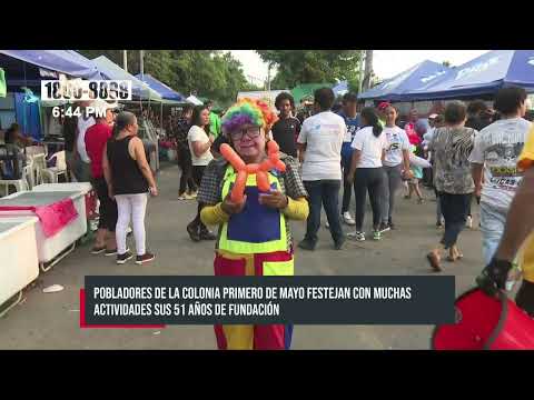 Managua: Pobladores de la Col. 1ro de Mayo festejan sus 51 años de fundación - Nicaragua