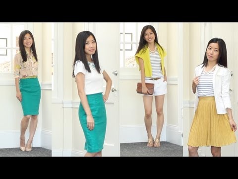 Summer Fashion Favorites for Work & Casual: Jewel Tone Skirt & Stripes