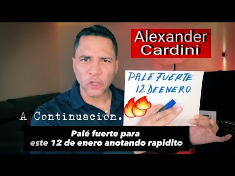 NUMEROS PARA HOY 12/01/23,PALE FUERTE Y UN SOLO NÚMERO RECOMENDADO,Alexander Cardini