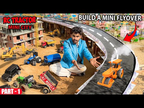 Making A Mini Long Bridge Using Bricks 🧱 with Rc Tractor 🔥 @Aakash946 