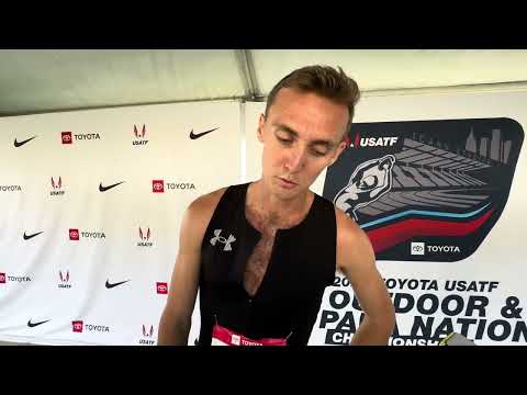 Under Amour's Wes Ferguson talks after winning his 800 semi at 2026 USA 800s