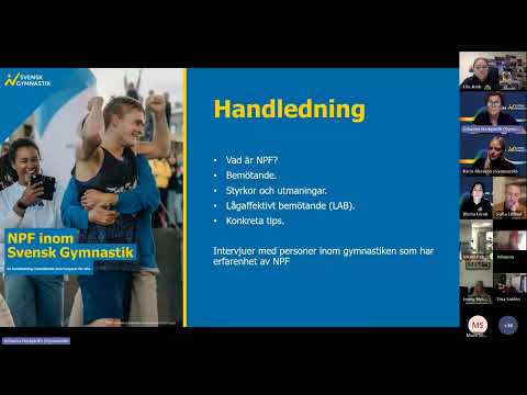 Digitalt seminarium - NPF inom Svensk Gymnastik