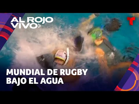 Inicia mundial de rugby subacuático en Grecia y parece fútbol bajo agua