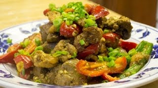 How to make Cha Kroeung Sach Moan Stir fried chicken with