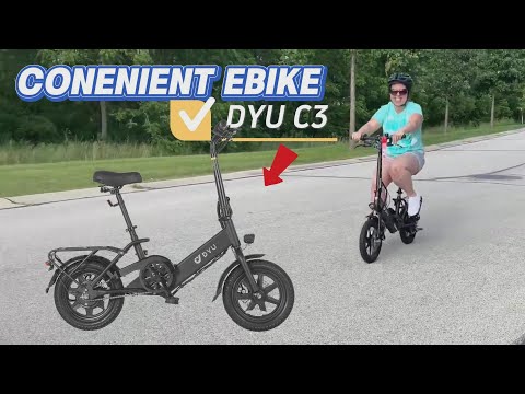 🚴‍♂️ Compact & Comfortable: Meet the DYU C3 14-Inch Folding Ebike! 🚴‍♀️