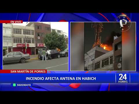 Incendio daña una Antena sobre edificio en la avenida Habich en SMP