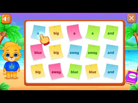 LEARN TO READ: KIDS GAMES, STICKY WORDS (LEARNING WORDS: BIG, AWAY, BLUE, AND) № 03