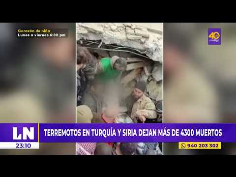 Terremotos en Turquía y Siria dejan más de 4300 muertos
