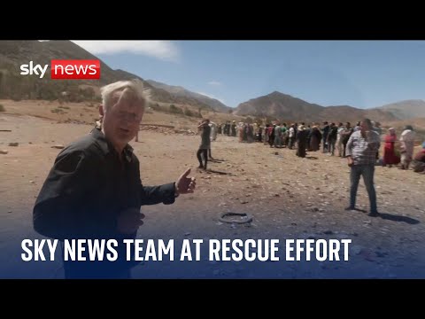 Morocco earthquake: Sky News team witnesses bodies being pulled from rubble at epicentre