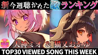 【duo】ホロライブ歌ってみた週間ランキング  viewed cover song  week 2025/8/22～8/29【1年期間/1y