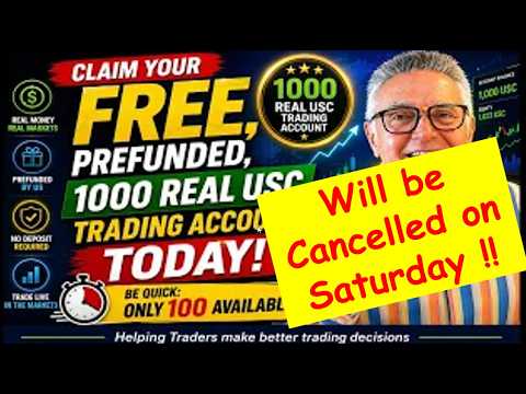 You have a few more days to claim your Free prefunded 1000 USC account, where you keep your gains