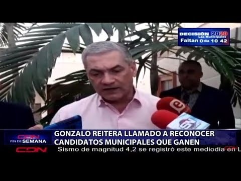 Gonzalo reitera llamado a reconocer candidatos municipales que ganen