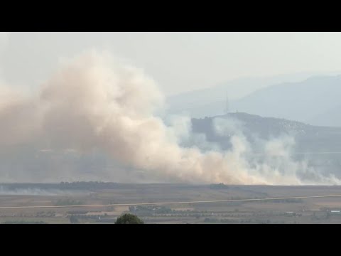 Smoke seen over southern Lebanon skyline