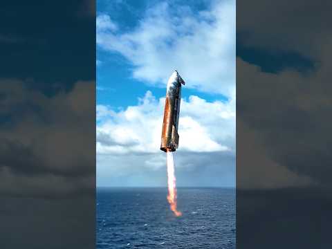 MAGNIFIQUE ! Endommagé, le #starship se pose en mer avec une ...