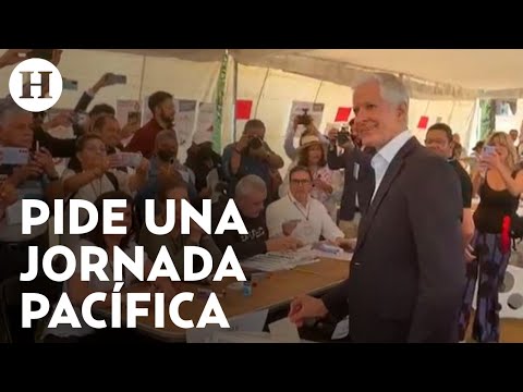 Espera una jornada transparente: Alfredo del Mazo acude a emitir su voto en Huixquilucan