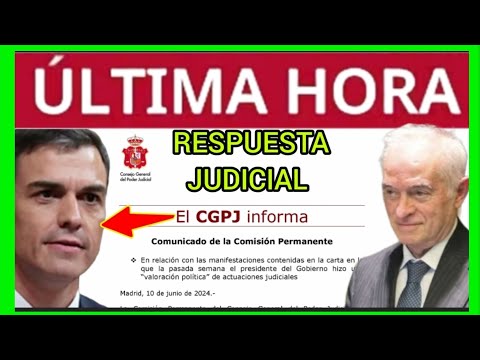 #ÚltimaHora - CGPJ RESPONDE A SÁNCHEZ