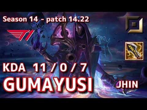 【KRサーバー/D2】T1 Gumayusi ジン(Jhin) VS ケイトリン(Caitlyn) BOT - Patch14.22 KR Ranked【LoL】