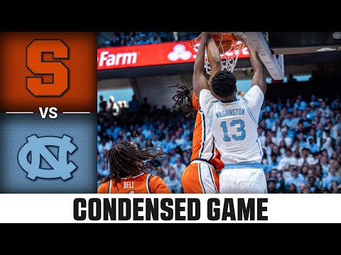 Syracuse Vs. North Carolina Condensed Game | 2023-24 ACC Men’s ...