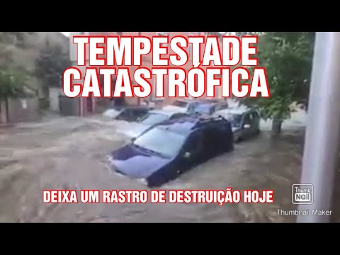 TEMPESTADE CATASTRÓFICA DEIXA UM RASTRO DE DESTRUIÇÃO HOJE. IMAGENS IMPRESSIONANTES!