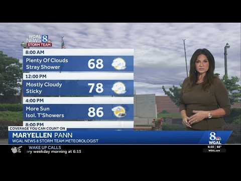 Isolated thundershowers, otherwise, dry, <strong>warmer</strong> and turning more humid today