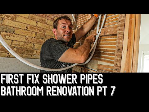 ?BATHROOM RENOVATION PT 7 - STUD WALL SHOWER PIPES